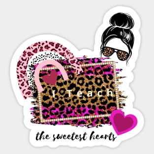 TEACH THE SWEET HEARTS - COOL Leopard - Rainbow Sticker